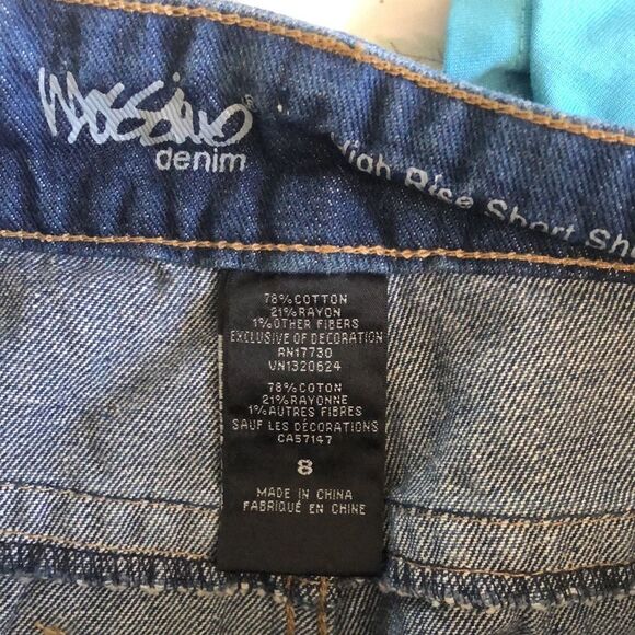 Massimo High Rise Shorty Shorts Size 8 NWT - Picture 6 of 6